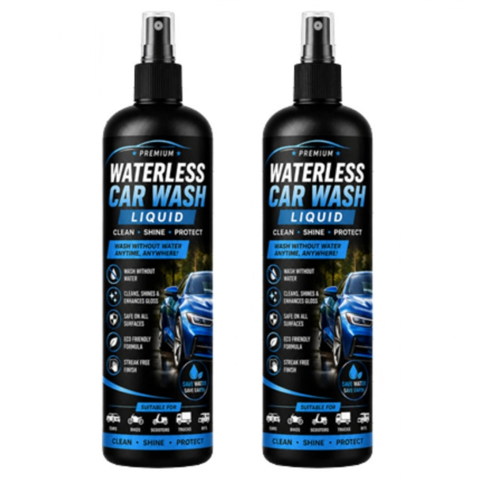 { "alt_text": "Clear plastic waterless car wash liquid spray bottles, 100 ML, for vehicle cleaning, car detailing, and auto wash" }