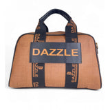 Women's Polyurethane Textured Duffle Bag with Adjustable &amp; Removable Strap (Brown)