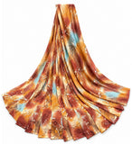 { "alt_text": "Multi georgette printed saree with unstitched blouse, 5.5m, ethnic wear fashion fabric" }