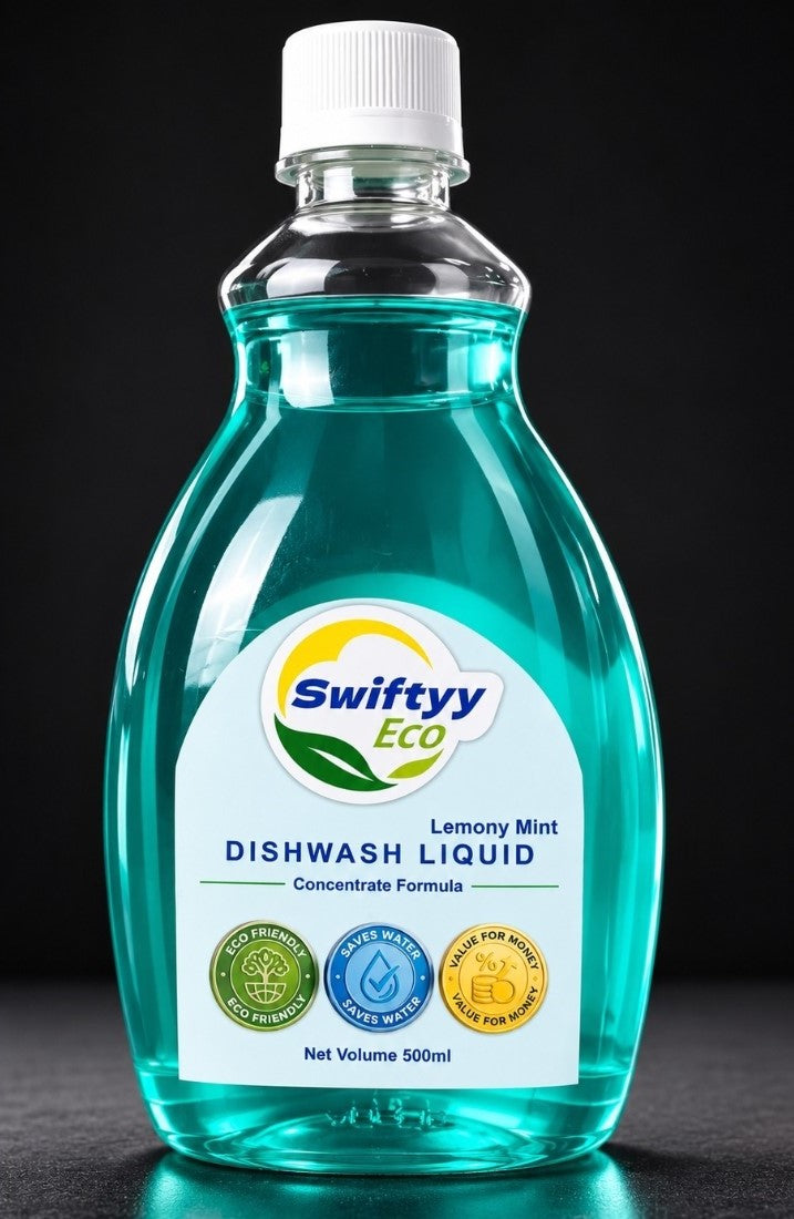 Turquoise orange scented dish wash liquid, 500 ml, suitable for all types of utensils