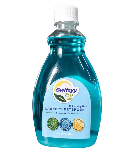 Sky blue liquid laundry detergent, 500 ml, for regular washing of all types of clothes
