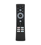 Black universal TV remote control for Croma Smart LCD/LED TVs, model 1452, with ergonomic design