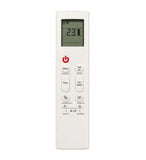 White AC remote control model 356C for LG air conditioner, ergonomic design, long range operation