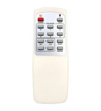 White remote control for Polycab ceiling fan, model 1448, allowing easy operation from a distance