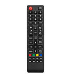 Black remote control for Croma LCD/LED TV, model 1453, with ergonomic design and long range