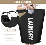 Polyester 90 L Laundry Basket for Clothes Storage Bag (Black)
