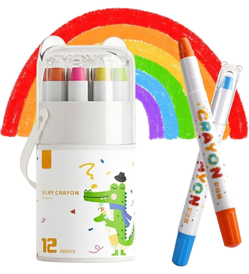 Wax 12 pieces Crayons Colour Set (Multicolor)