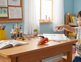 Multicolor plastic Shinchan anime figure toy crawling and hugging an alarm clock collectible decoration