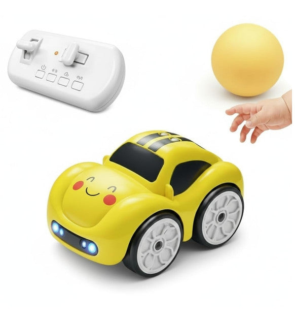 Multicolor plastic mini RC intelligent car with advanced sensors for line following and obstacle avoidance