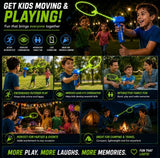 Multicolor plastic rope launcher toy for kids, featuring a string shooter design for outdoor play