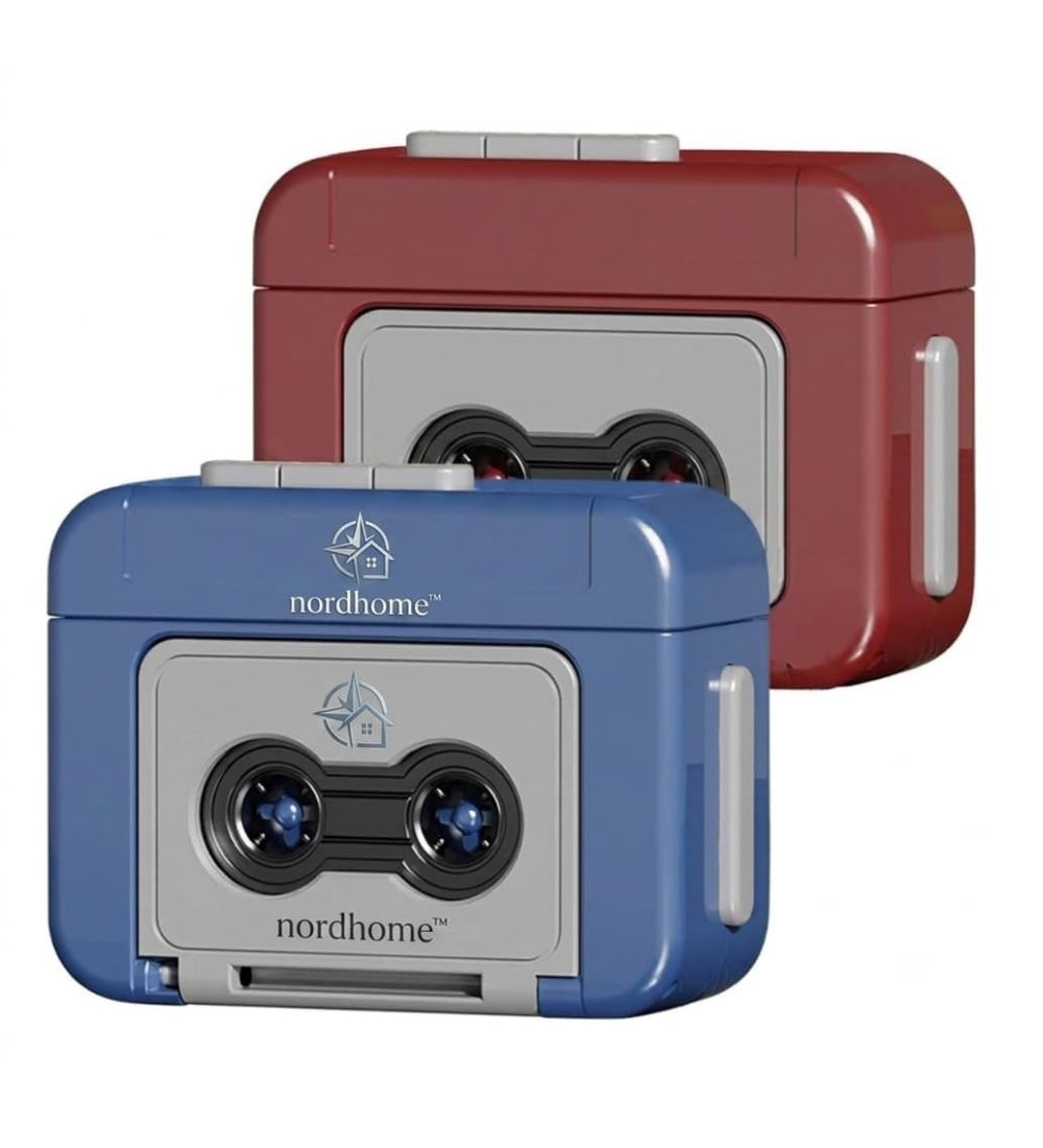 Multicolor plastic retro cassette tape recorder keychain with 15-second voice recording and bag charm