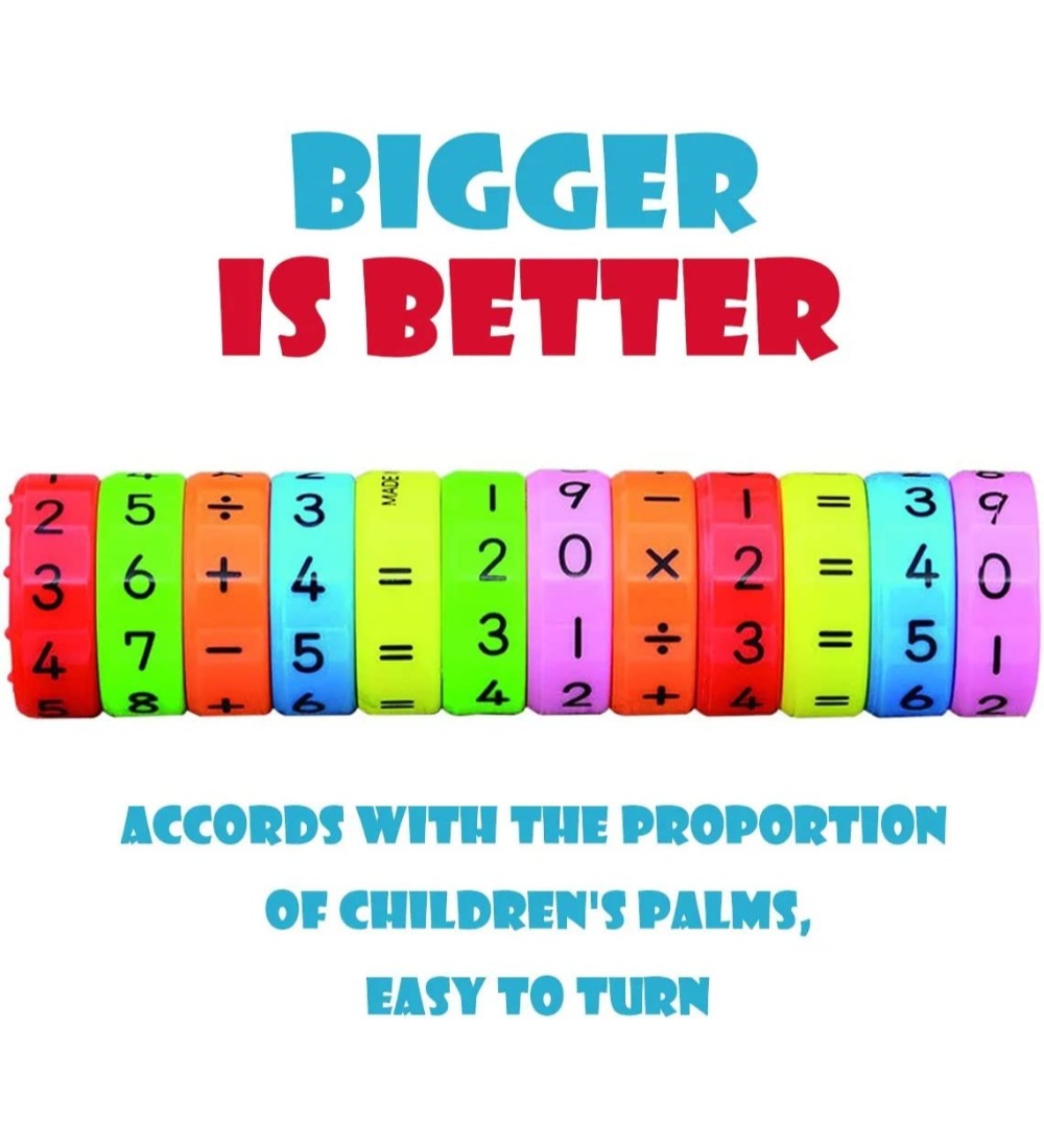 Multicolor plastic magnetic math blocks set for learning addition, subtraction, and spatial thinking