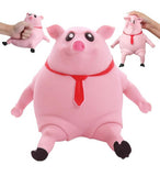 TPR Pink Squishy Pig Toy (Pink)