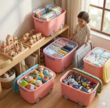 Plastic 45 L Rolling Toy Storage Box� (Multicolor)