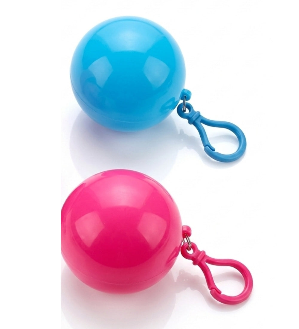 Multicolor plastic raincoat ball for instant, lightweight, and portable rain protection for men and women