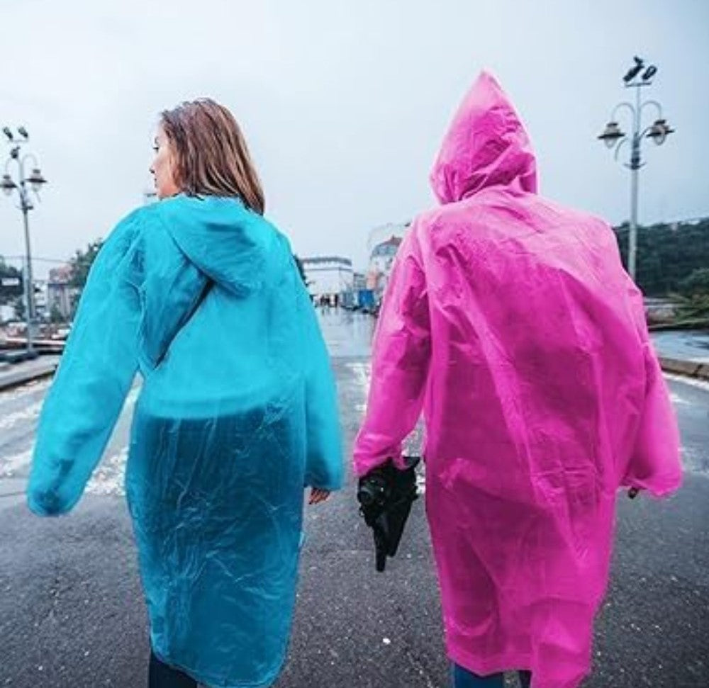 Multicolor plastic raincoat ball for instant, lightweight, and portable rain protection for men and women