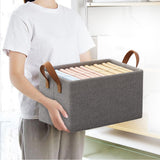 Nylon, Stainless Steel 26 Litter Wardrobe Organizer For Clothes Storage Box (Grey)
