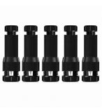 Metal-Plastic Low Voltage Wire Connector 5 Pieces Set (Black)