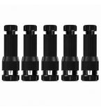 Metal-Plastic Low Voltage Wire Connector 5 Pieces Set (Black)