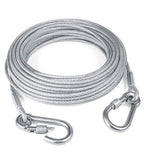 Stainless Steel Clothes Drying Rope With Hooks 10 Meter (Silver)