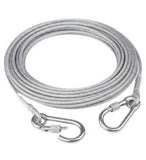 Stainless Steel Clothes Drying Rope With Hooks 10 Meter (Silver)
