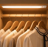 White metal wireless under cabinet light with USB rechargeable battery and three adjustable light modes