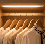 White metal wireless under cabinet light with USB rechargeable battery and three adjustable light modes