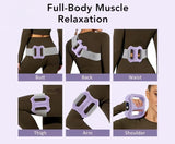 Blue plastic fascial ring massager for deep tissue vibration massage, suitable for full body use