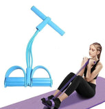 Blue natural rubber resistance band for full body strength and flexibility training