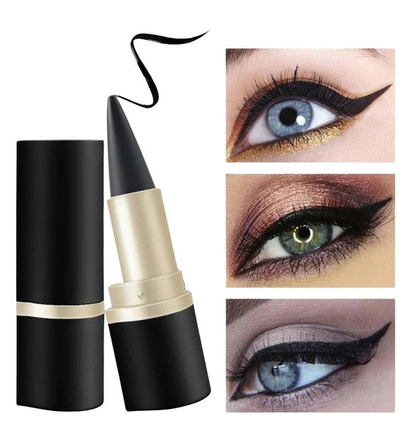 Black waterproof smudge-proof gel eyeliner pencil for creating bold, defined eye makeup