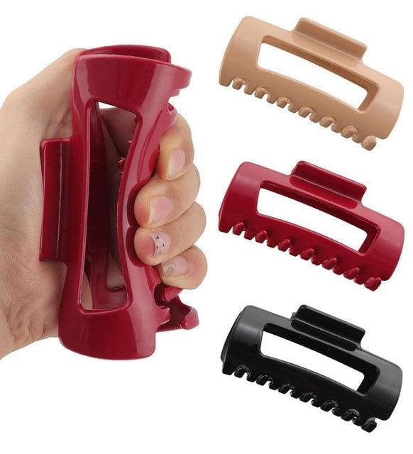 Multicolor silicone soft hair claw clip with strong, anti-slip grip for all hair types