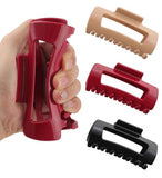 Multicolor silicone soft hair claw clip with strong, anti-slip grip for all hair types