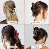 Multicolor silicone soft hair claw clip with strong, anti-slip grip for all hair types