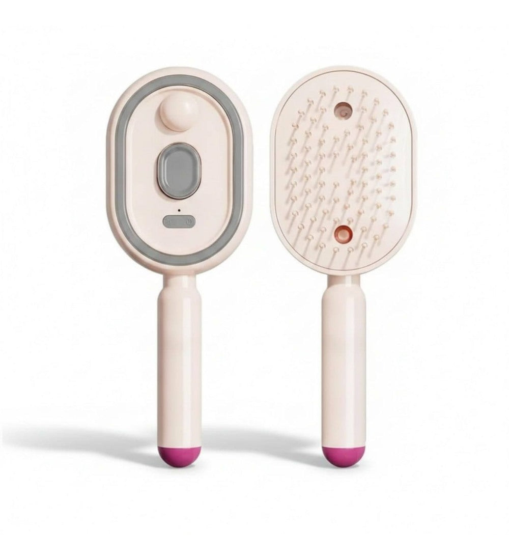 Multicolor plastic handheld steam hair brush comb for detangling and gentle daily grooming