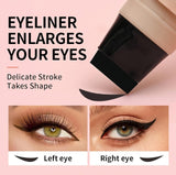 Pink and black dual-purpose winged eyeliner stamp and liquid liner pen for dramatic and natural eye makeup