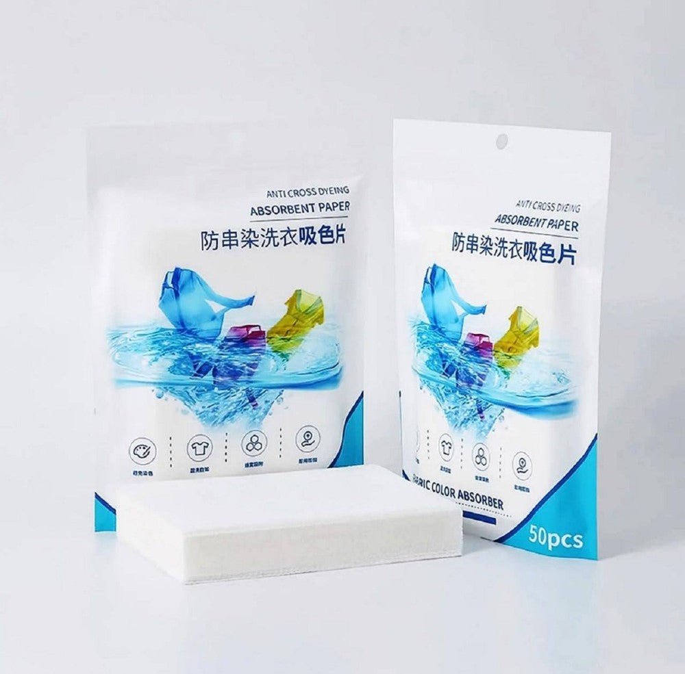 White polyester synthetic fiber color absorber sheets for laundry to prevent dye bleeding and color transfer