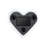 Pink heart-shaped car light with solar charging and USB backup, suitable for dashboard or window display