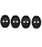 Black silicone car door lock protector set of 4 pieces for preventing scratches and adding protection
