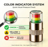 Brass Air Pressure Alert Valve Cap (Multicolor)