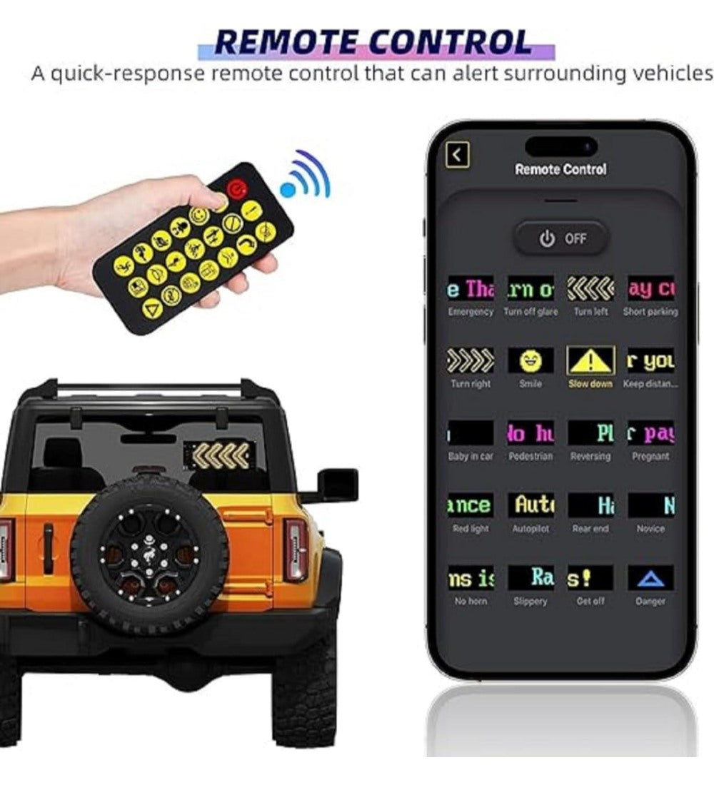 Plastic Car LED Matrix Panel (Black)