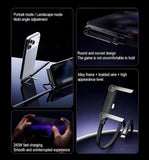 Black aluminum alloy 2-in-1 USB C cable charger with 1.5m length and adjustable phone stand