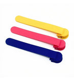 Multicolor silicone bookmark clip set of three pieces for marking pages in books and journals