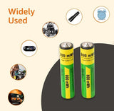 Steel 2 pieces set Type C Rechargeable Batteries (Green-Yellow)