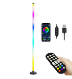Multicolor aluminum smart RGB LED corner floor lamp with app control and music sync function