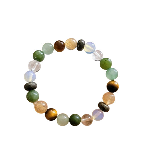Multicolor crystal beaded bracelet for men and women, designed for everyday elegance and emotional balance