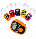 Multicolor plastic digital finger tally counter with large LCD display and LED light