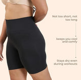 Beige and black nylon high-waist tummy control shapewear for women, providing seamless waist and abdomen support