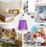 White USB powered mosquito lamp that uses UV light to attract and zap flying insects indoors