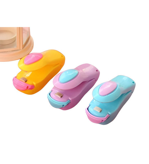 Multicolor portable mini electric heat sealing machine for sealing snack bags and food storage pouches