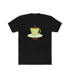 Men's Polyester Printed Round Neck Short Sleeve T-Shirt (Black)